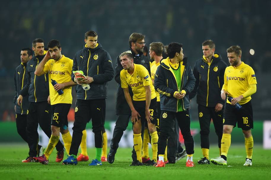 La delusione del Dortmund a fine gara. Getty